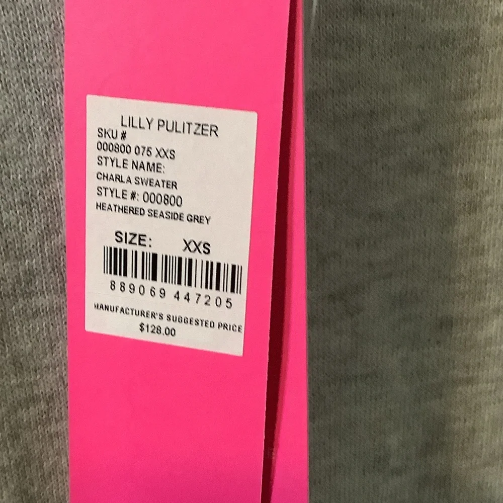 Lilly Pulitzer Heathered‎ Seaside Grey Sweater, XS, new